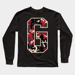 Initial Capital Letter G Camo Alphabet Gift Women Men Boys Girls Long Sleeve T-Shirt